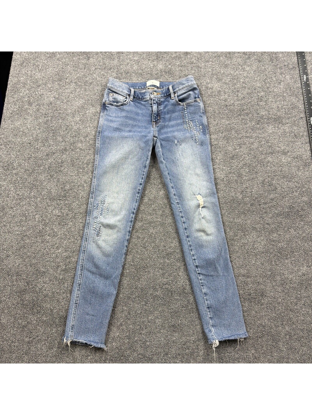 Lou And Gray Embroidered Denim Skinny Jeans 24